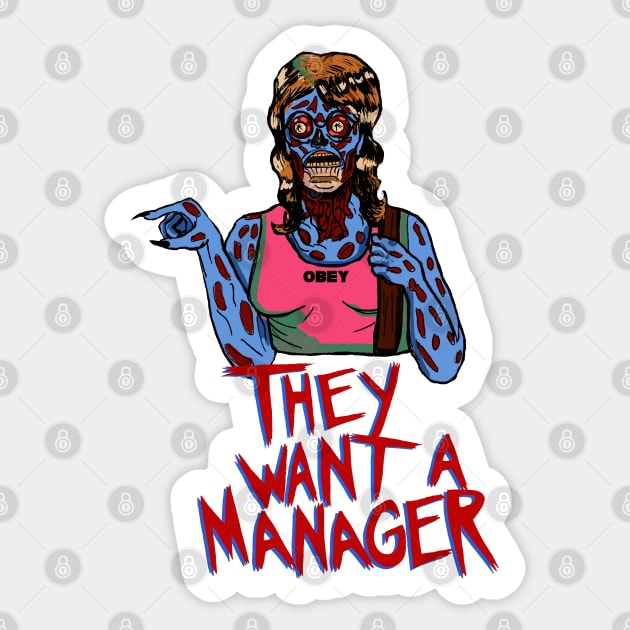 They live movie tee Sticker by TijanaD